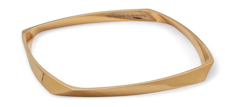 18k Rose Gold Torque Bangle Bracelet