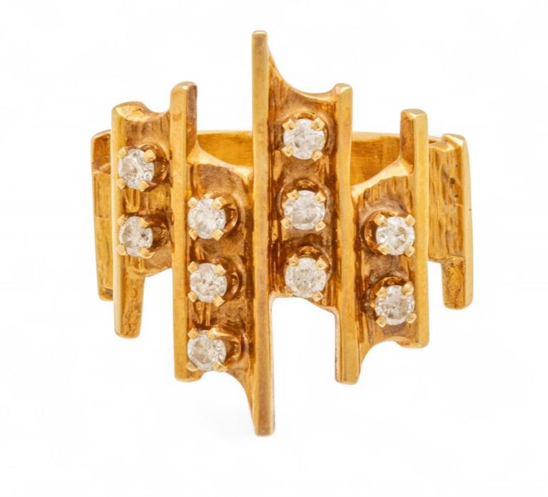 18k Yellow Gold Diamond Ring
