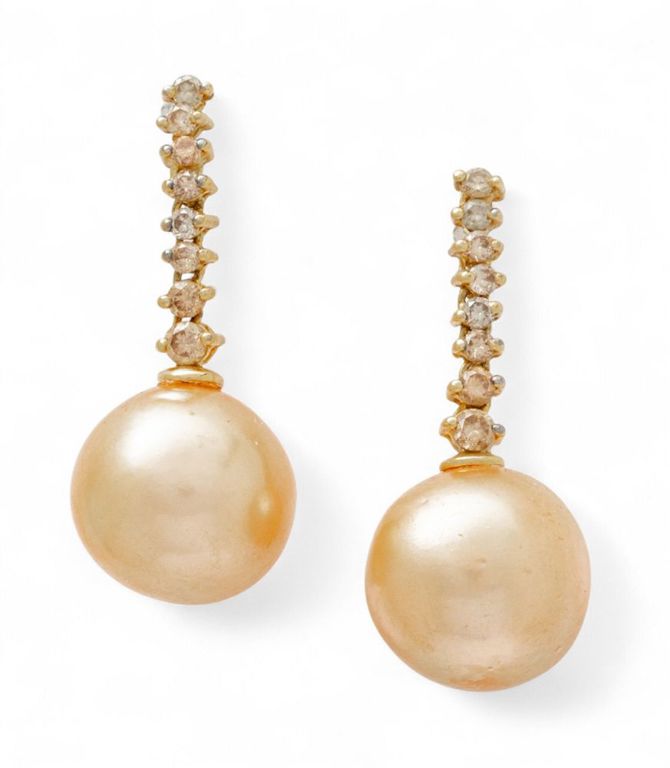 Pearl Diamond Earrings