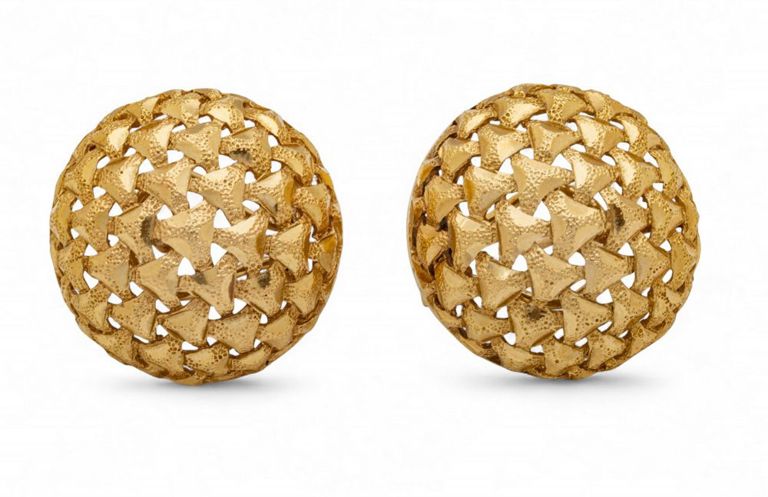 14k Yellow Gold Clip Earrings