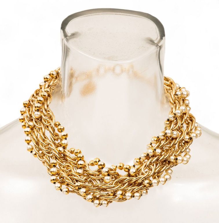 Five-Strand Metal Necklace