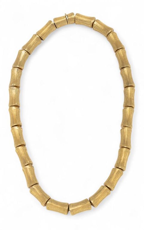 18k Yellow Gold Tube Necklace