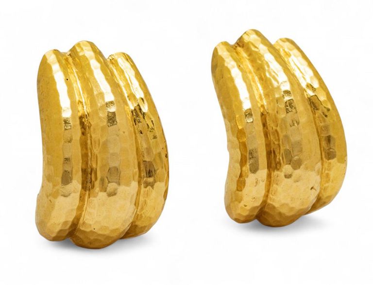 Pair of 18k Yellow Gold Clip Earrings