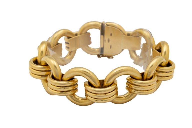 18k Yellow Gold Hinged Bracelet