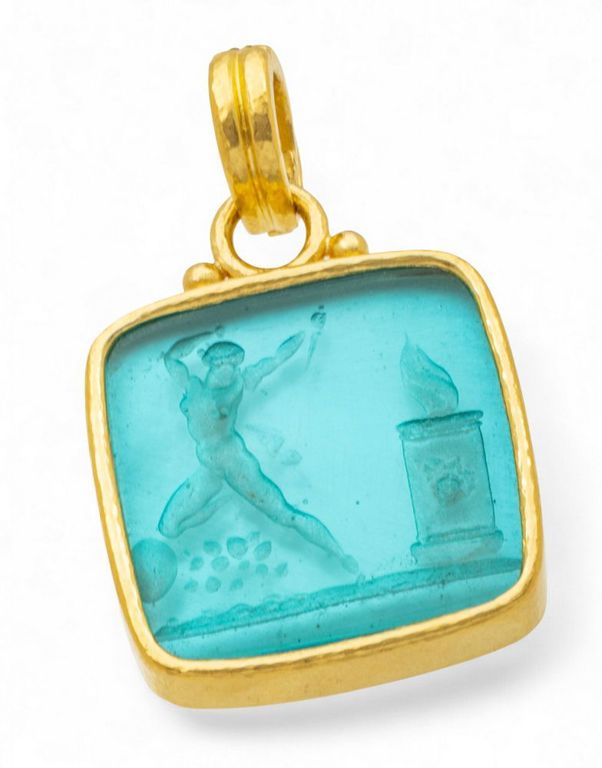 19k Yellow Gold Mother of Pearl Pendant