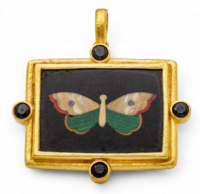 19k Yellow Gold Butterfly Pendant