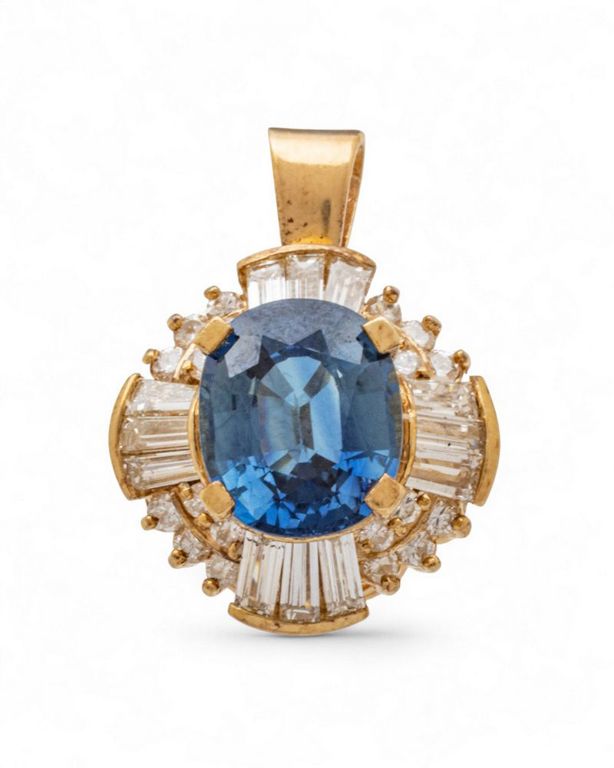 Sapphire and Diamond Pendant