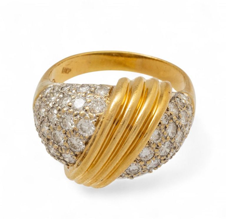 Diamond and 18k Gold Ring