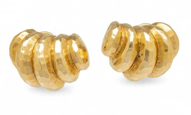 14k Gold Shell Earrings