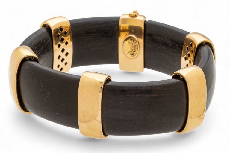 18k Rose Gold and Ebony Bracelet