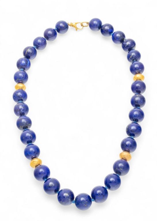 14k Gold Lapis Lazuli Necklace