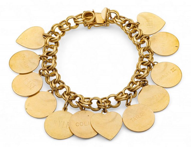 14k Gold Charm Bracelet