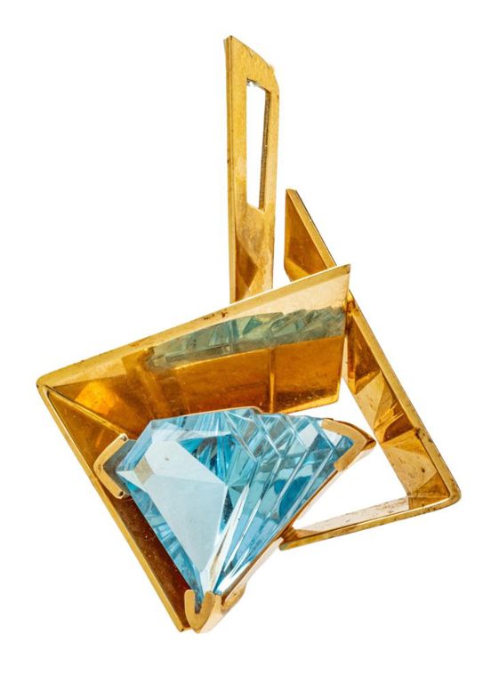 14k Gold Topaz Pendant