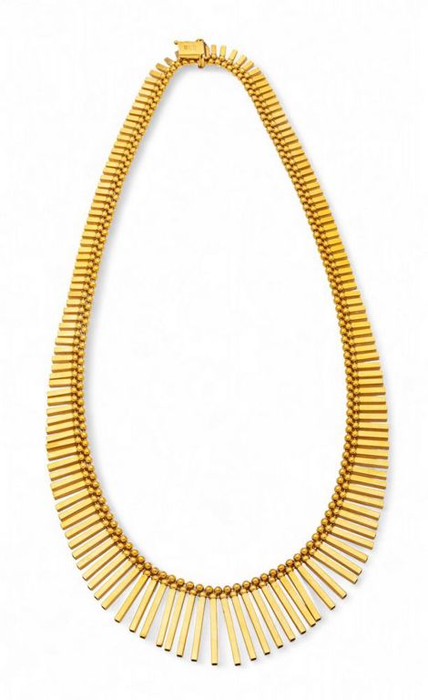Italian 14k Gold Fringe Necklace