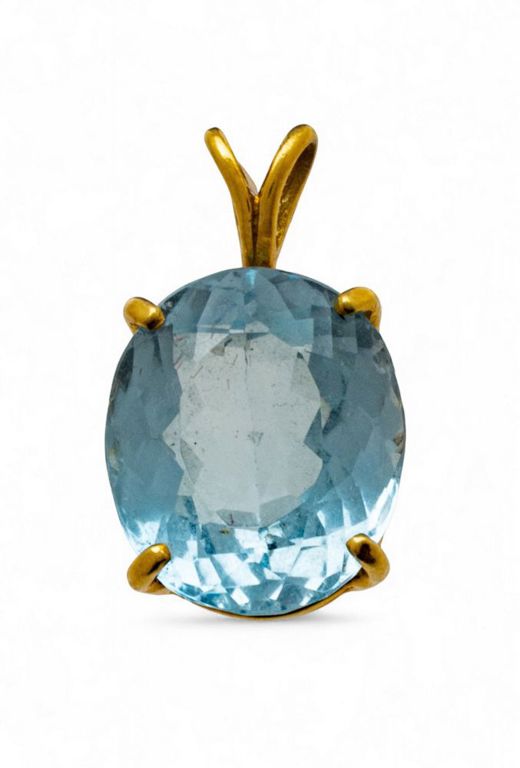 18k Yellow Gold Topaz Pendant