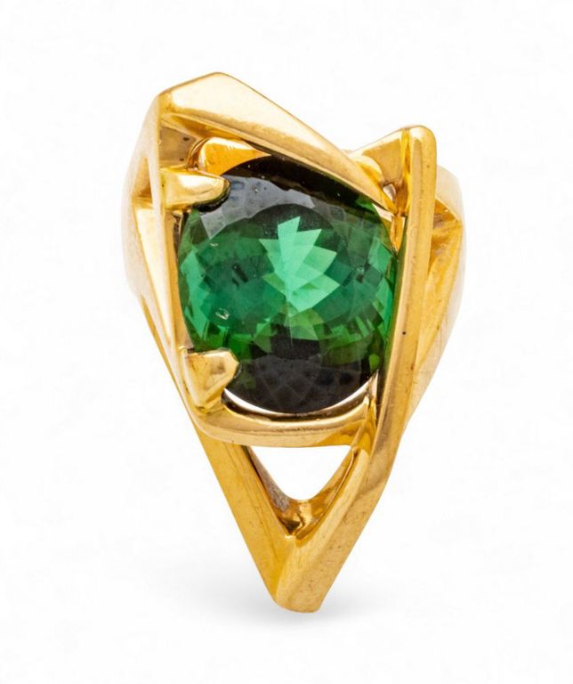 14k Yellow Gold Tourmaline Ring