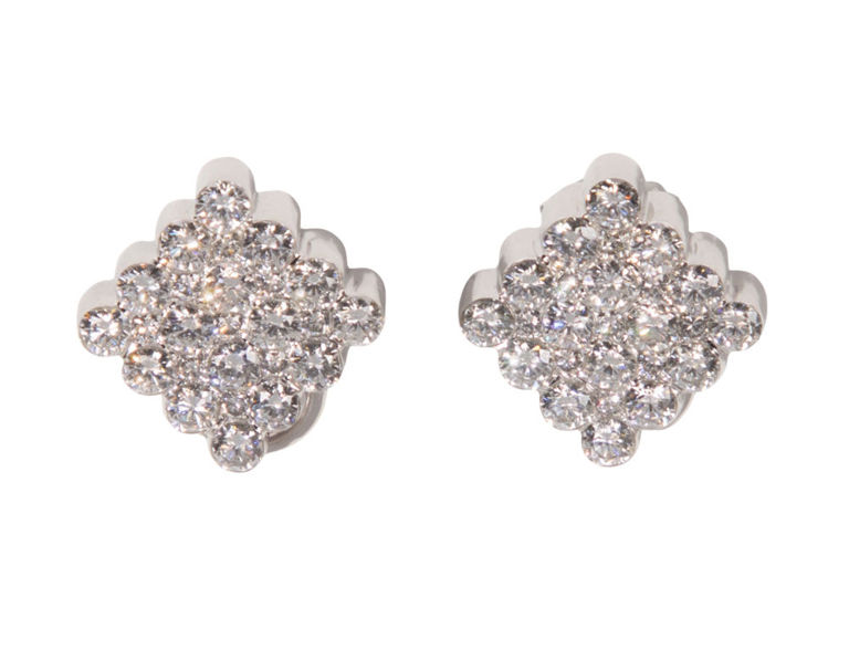18k Gold Diamond Earrings