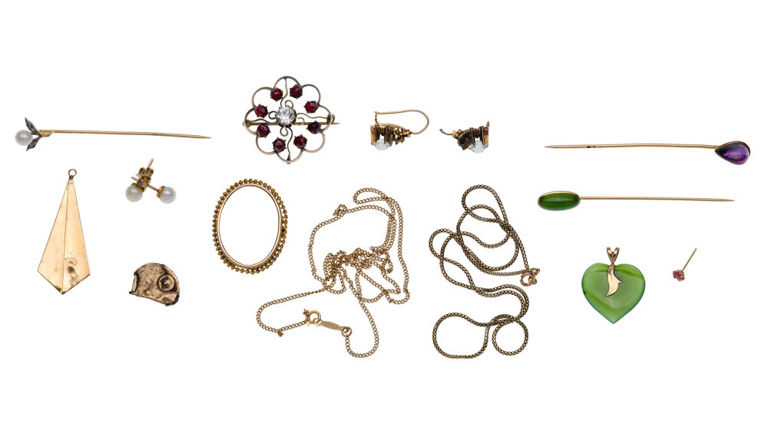 Set of 13 14k and 10k Gold Jewelry