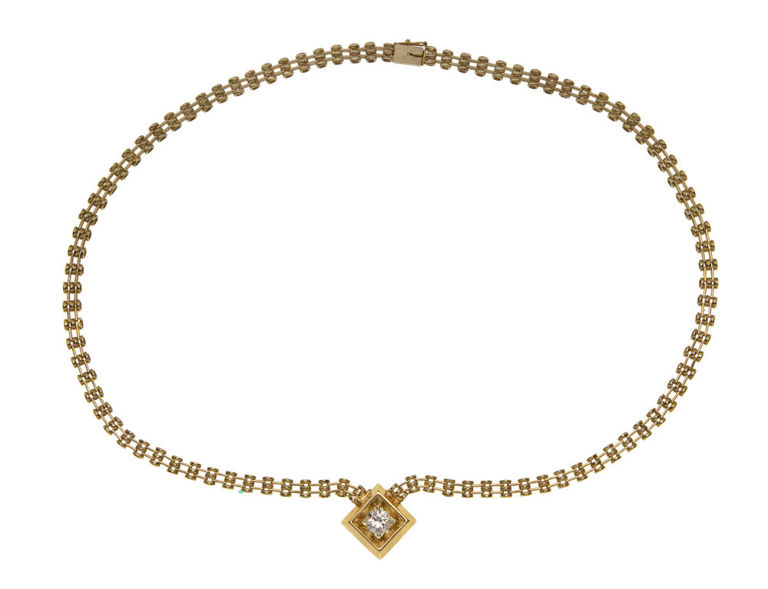 14k Gold Diamond Pendant Necklace