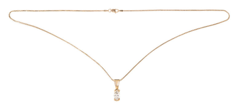 14k Gold Diamond Pendant Necklace