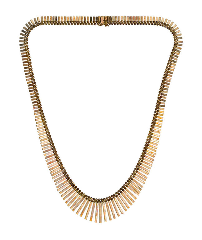 14k Gold Fringe Necklace