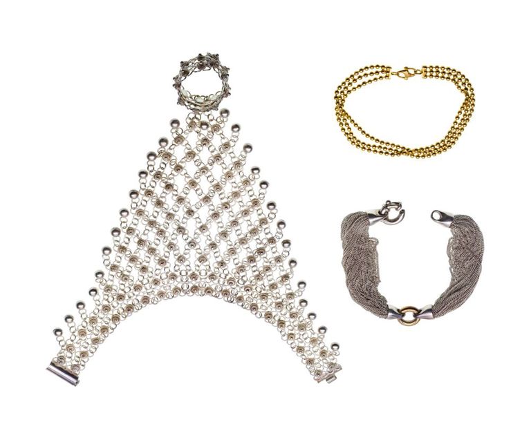 Set of 22k Gold and Sterling Silver Jewelry