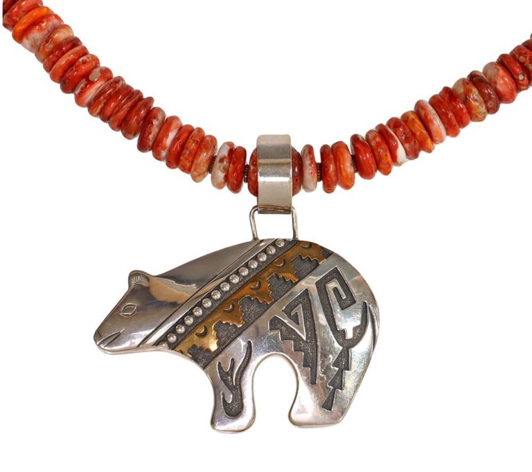 Silver Bear Pendant Necklace