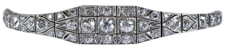 Platinum Art Deco Diamond Bracelet