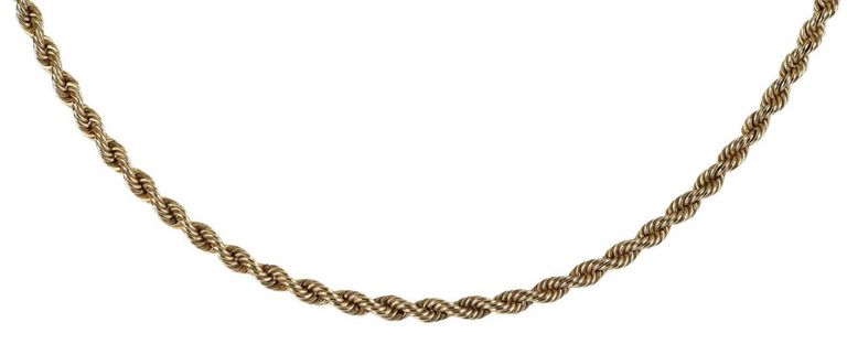 14k Yellow Gold Rope Necklace