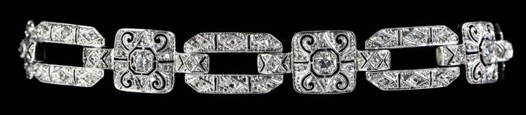 18k Gold Diamond Link Bracelet