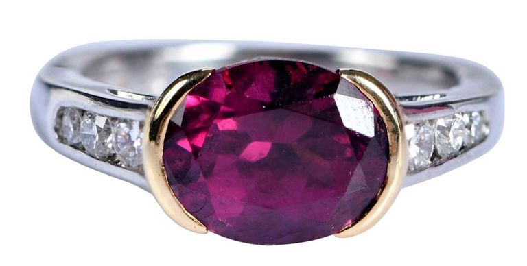 Garnet and Diamond Ring