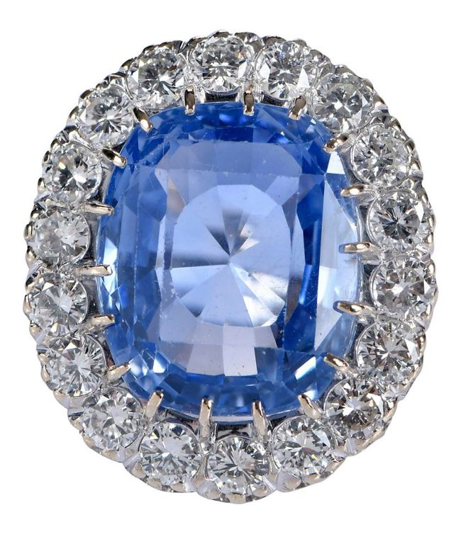 14k Gold Sapphire and Diamond Ring
