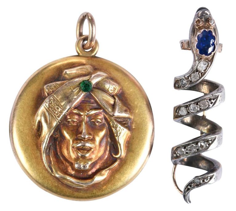 Two Antique Gold Pendants