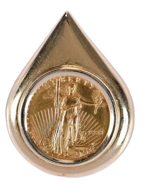 14k Gold American Eagle Coin Pendant