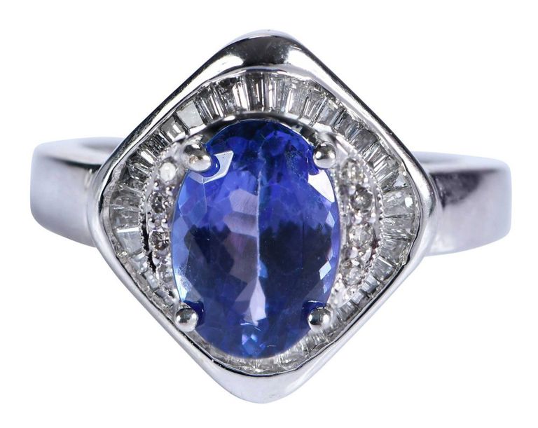 14k Tanzanite and Diamond Ring