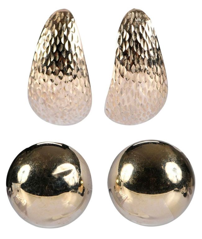 Set of 2 14k Gold Earrings