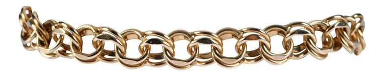14k Gold Double Curb Link Bracelet