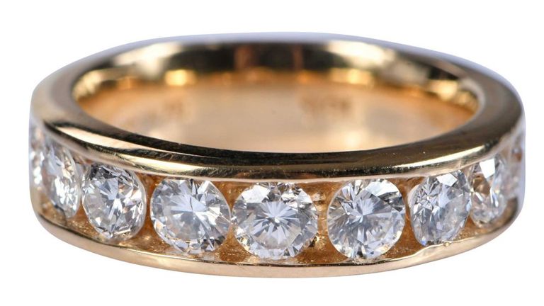 14k Gold Diamond Anniversary Ring