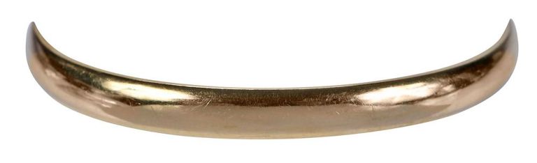 18k Gold Rounded Edge Bangle Bracelet