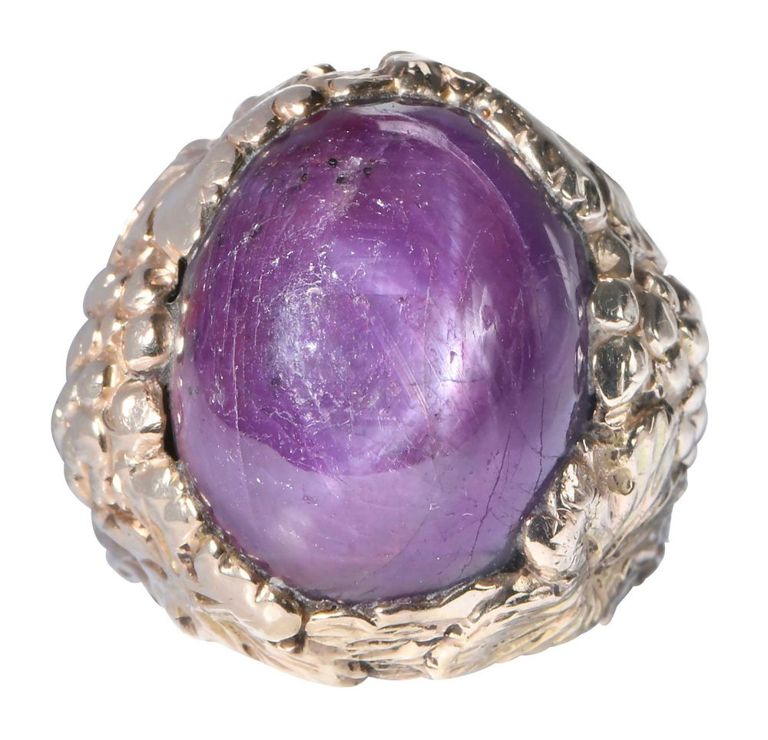 14k Gold Star Ruby Ring
