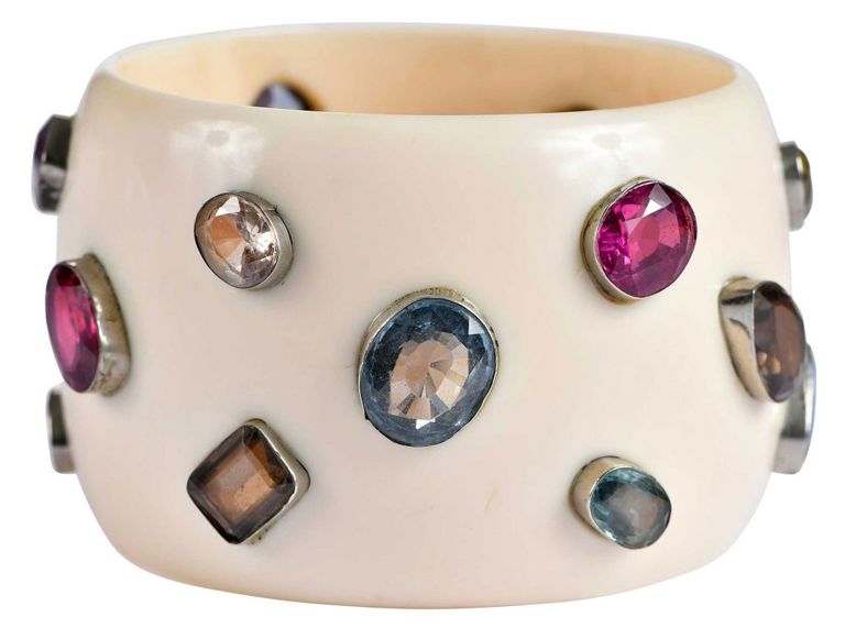 Bakelite Multi-Gemstone Bracelet
