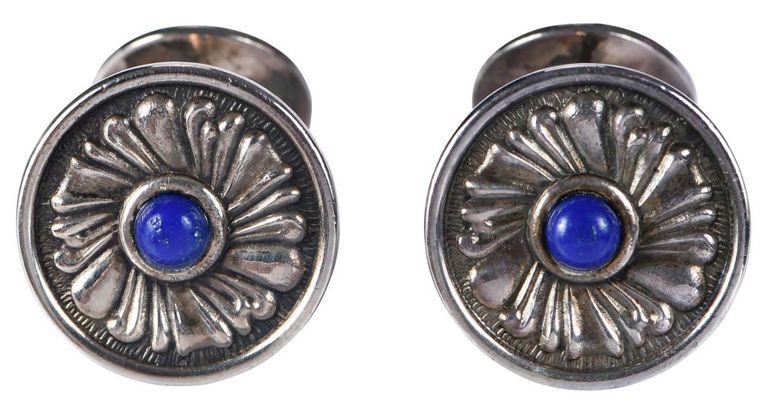 Lapis Lazuli Silver Cufflinks
