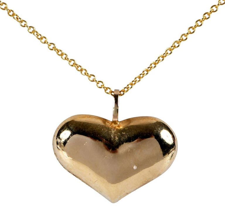 14k Gold Heart Pendant Necklace
