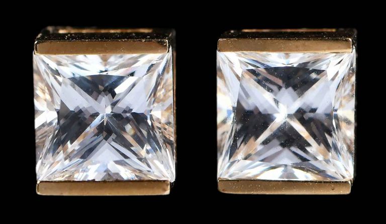 Pair of Cubic Zirconia Earrings