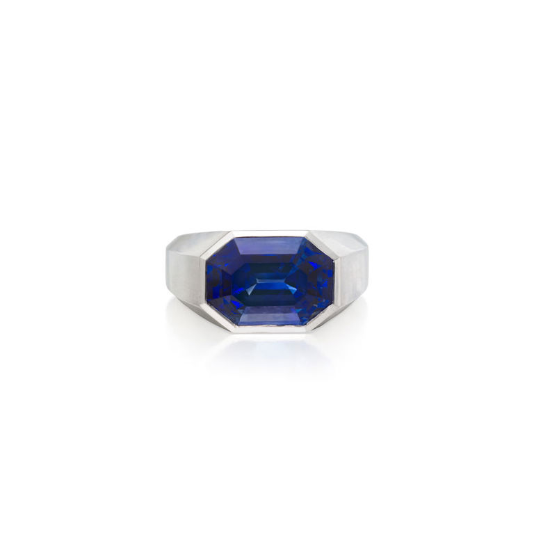 Platinum Sapphire Ring