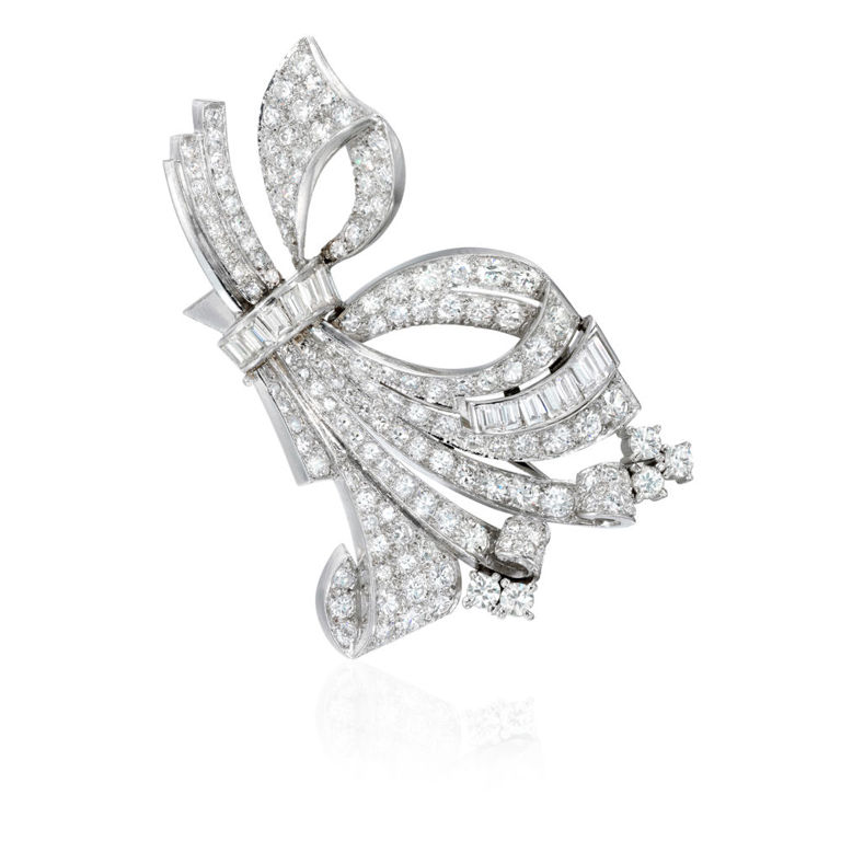 Platinum Diamond Brooch