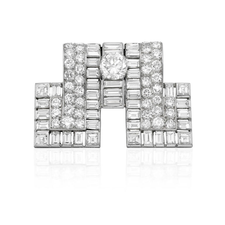 Platinum Diamond Brooch