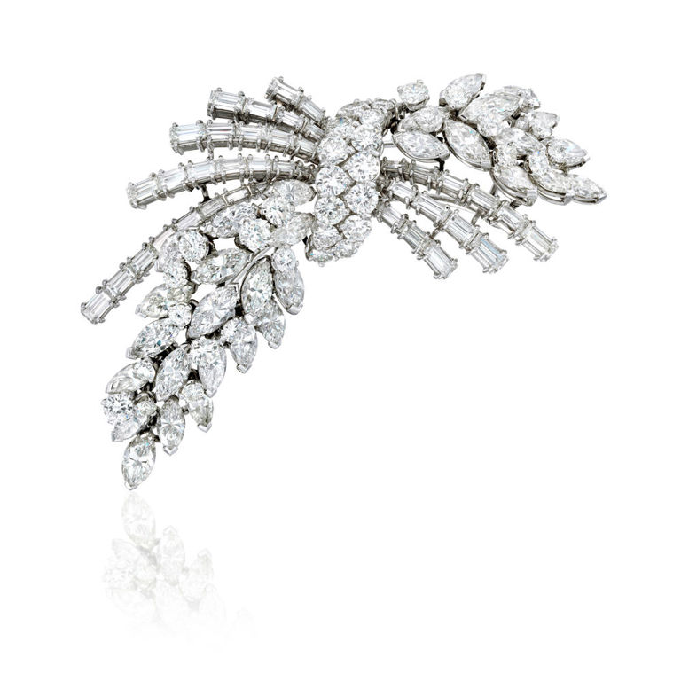 Platinum Diamond Brooch