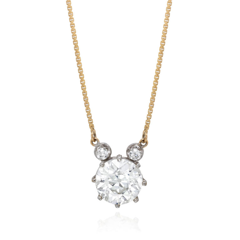 18k Gold Diamond Pendant Necklace
