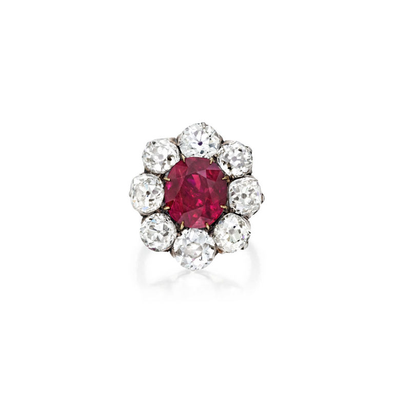 Gold Ruby and Diamond Ring